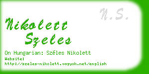 nikolett szeles business card